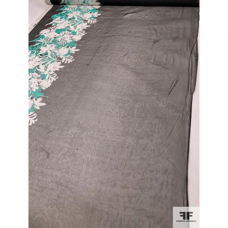 floral-border-pattern-printed-silk-chiffon-seafoam-green-off-white-black Floral Border Pattern Printed Silk Chiffon – Seafoam Green / Off-White / Black
