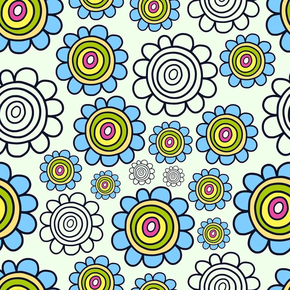 floral-doodle-1-fabric Floral Doodle #1 Fabric