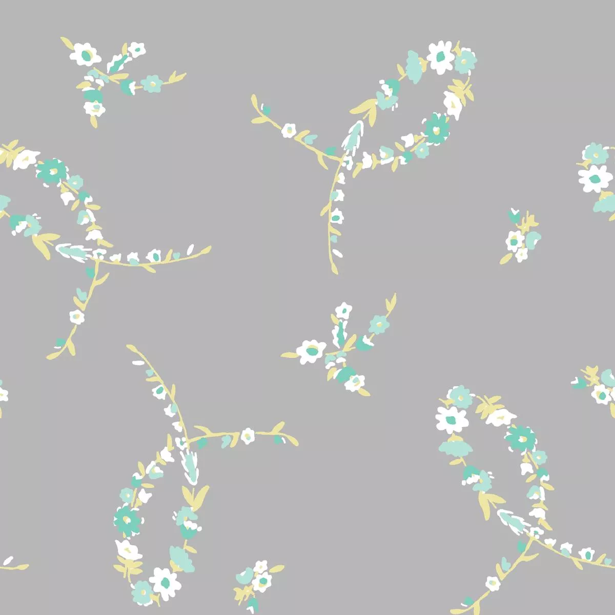 floral-loops-on-gray-fabric Floral Loops on Gray Fabric