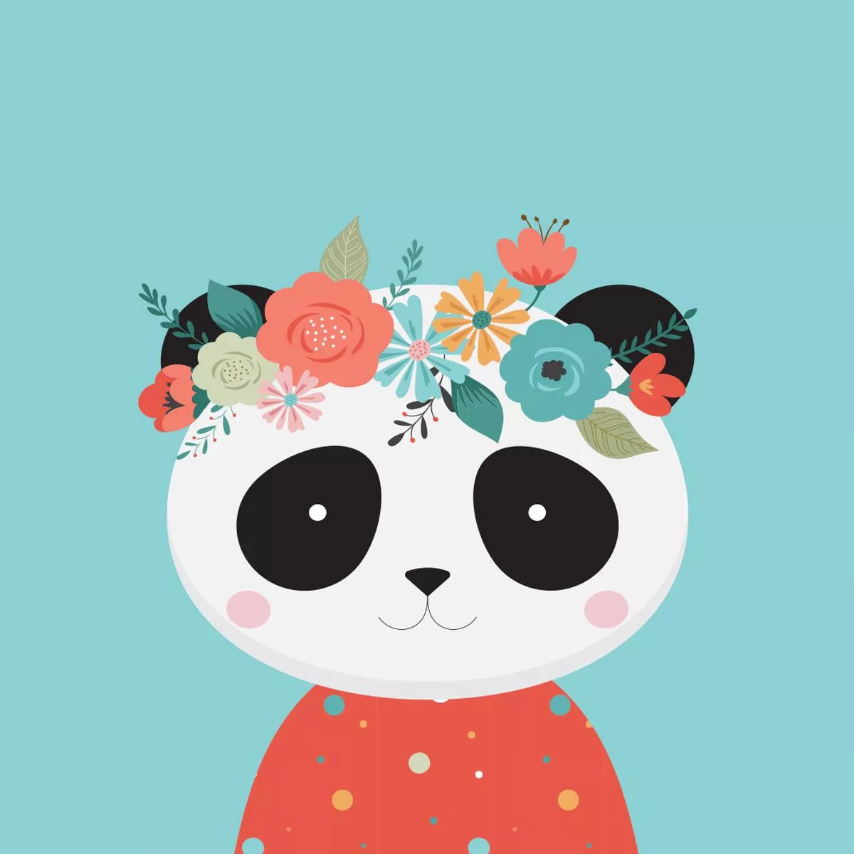 floral-panda-fabric-panel Floral Panda Fabric Panel