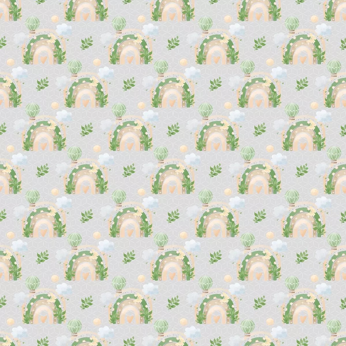 floral-rainbows-on-box-fabric-grey Floral Rainbows on Box Fabric – Grey