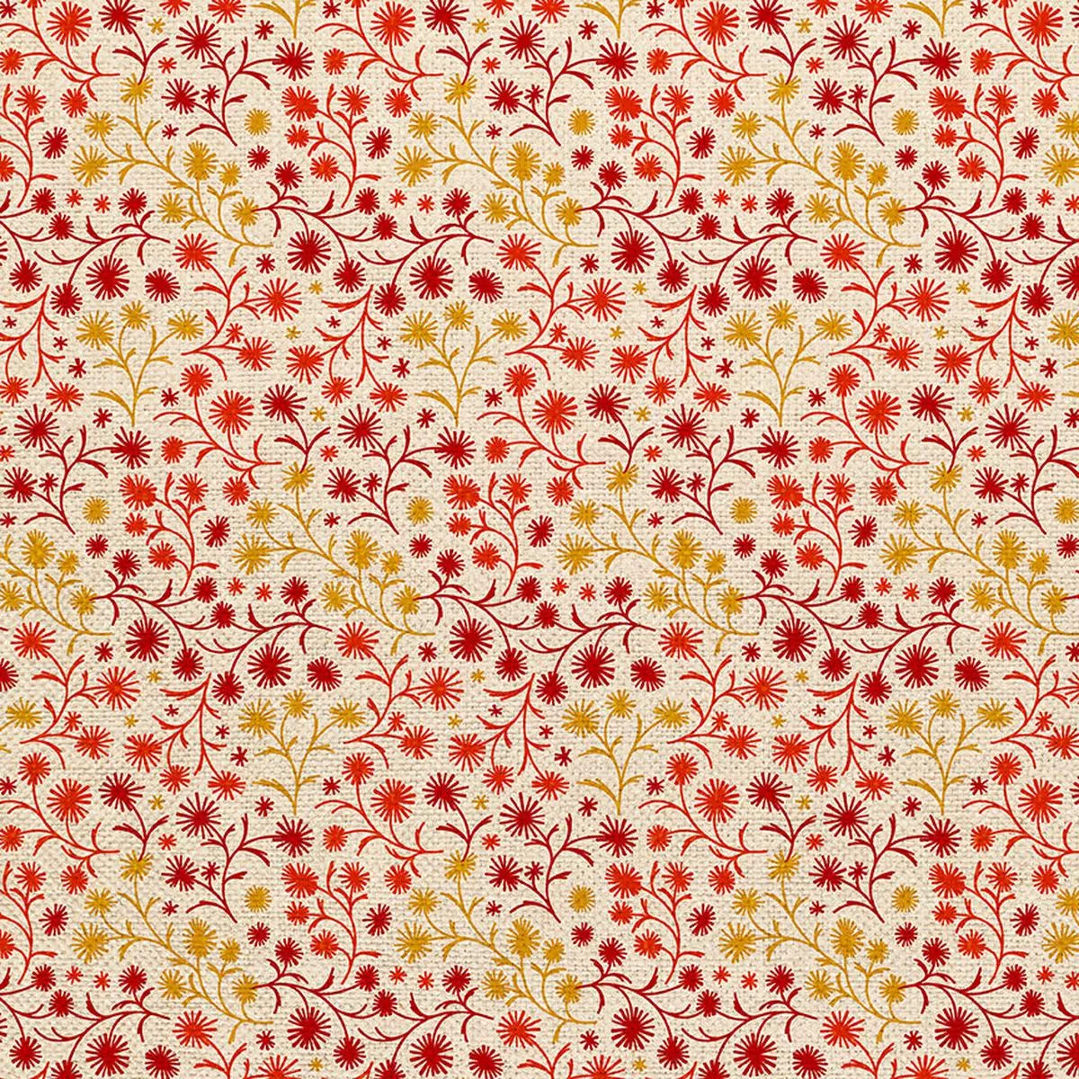 floral-toss-red-gold-canvas Floral Toss – Red/Gold – Canvas