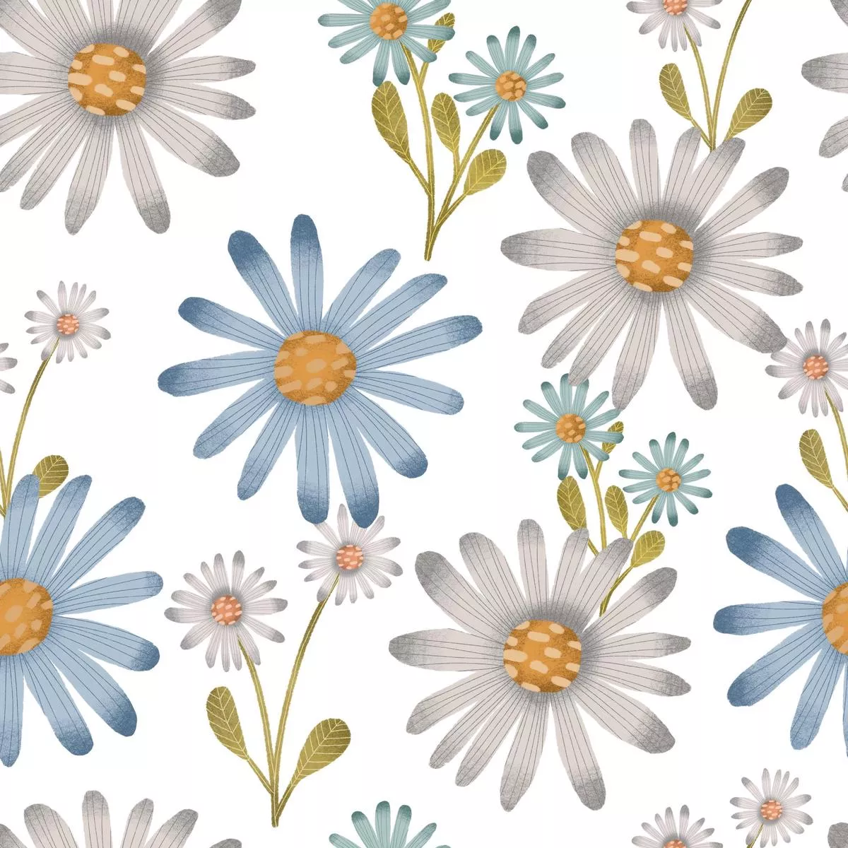 Flower Town Pattern 5 Quilting Cotton Fabric