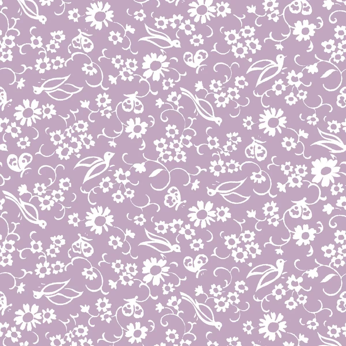 Flutter Grove, Lavender Fabric