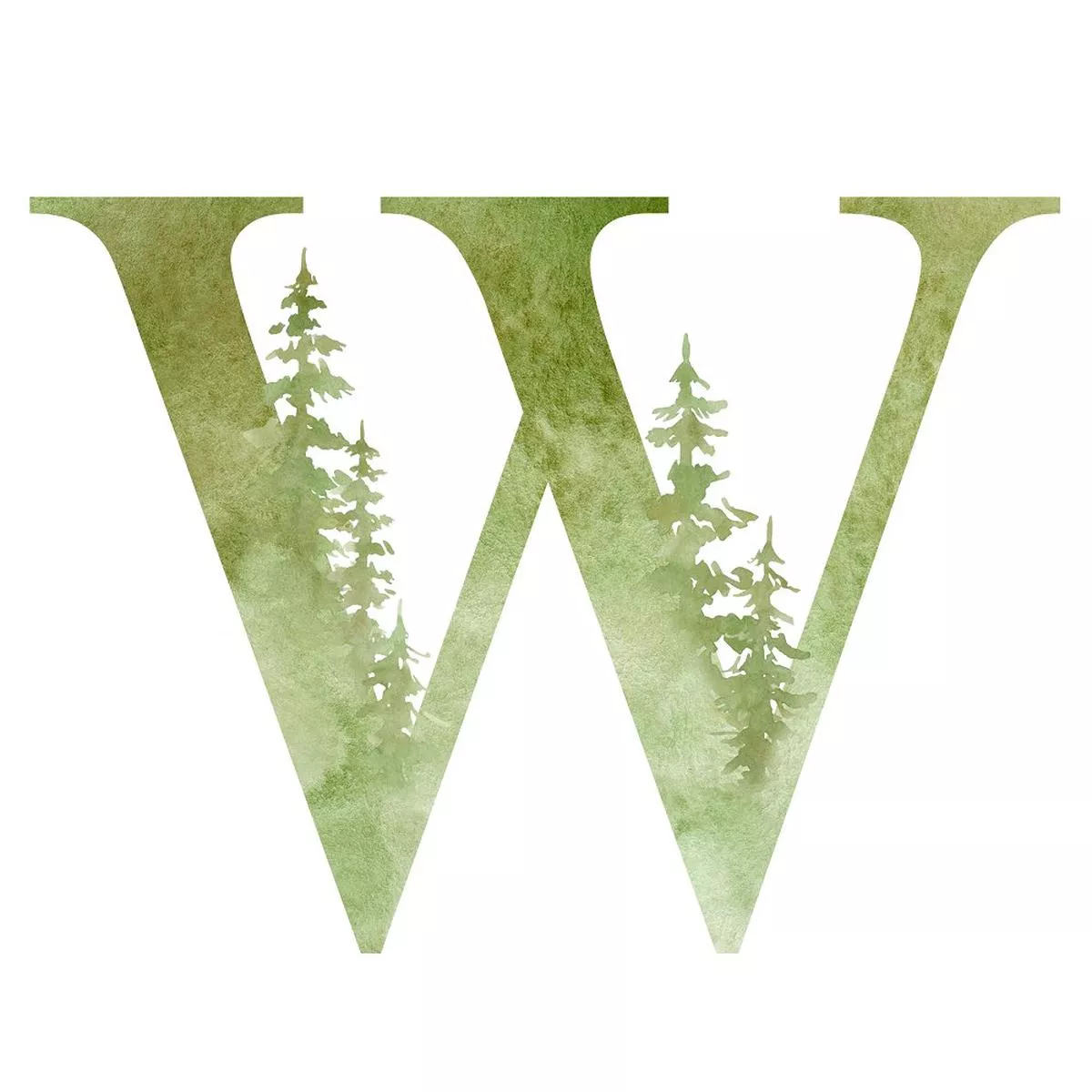 Foggy Forest W Fabric Panel