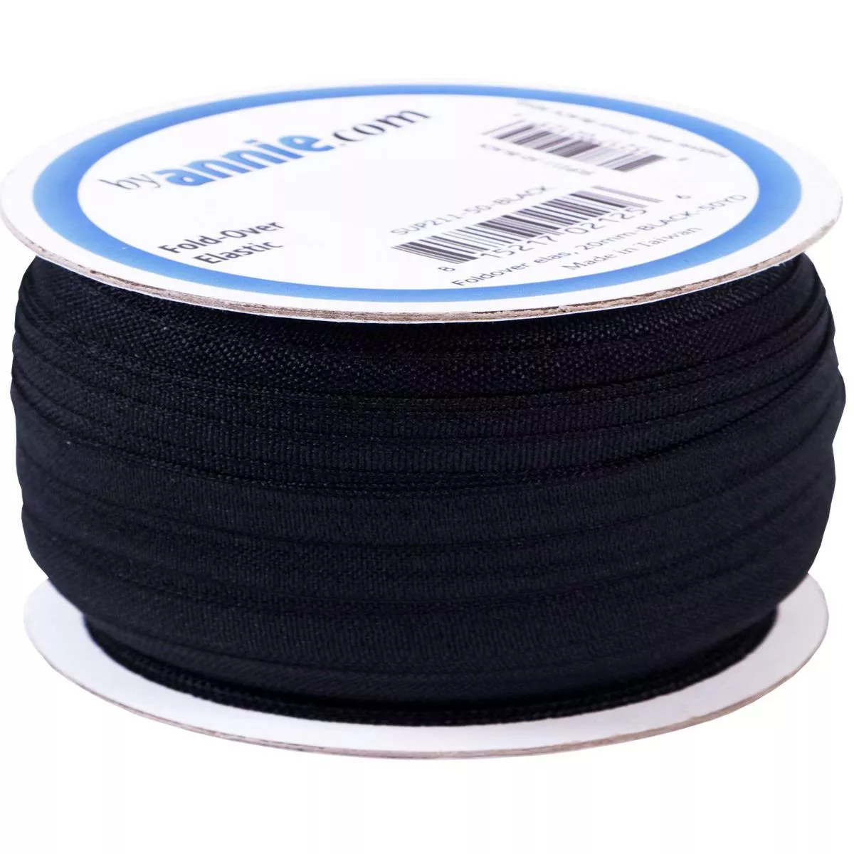 fold-over-elastic-3-4in-x-50yd-black Fold-over Elastic 3/4in x 50yd Black
