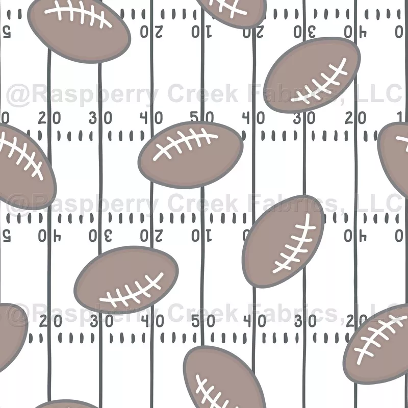 Football Fields on White