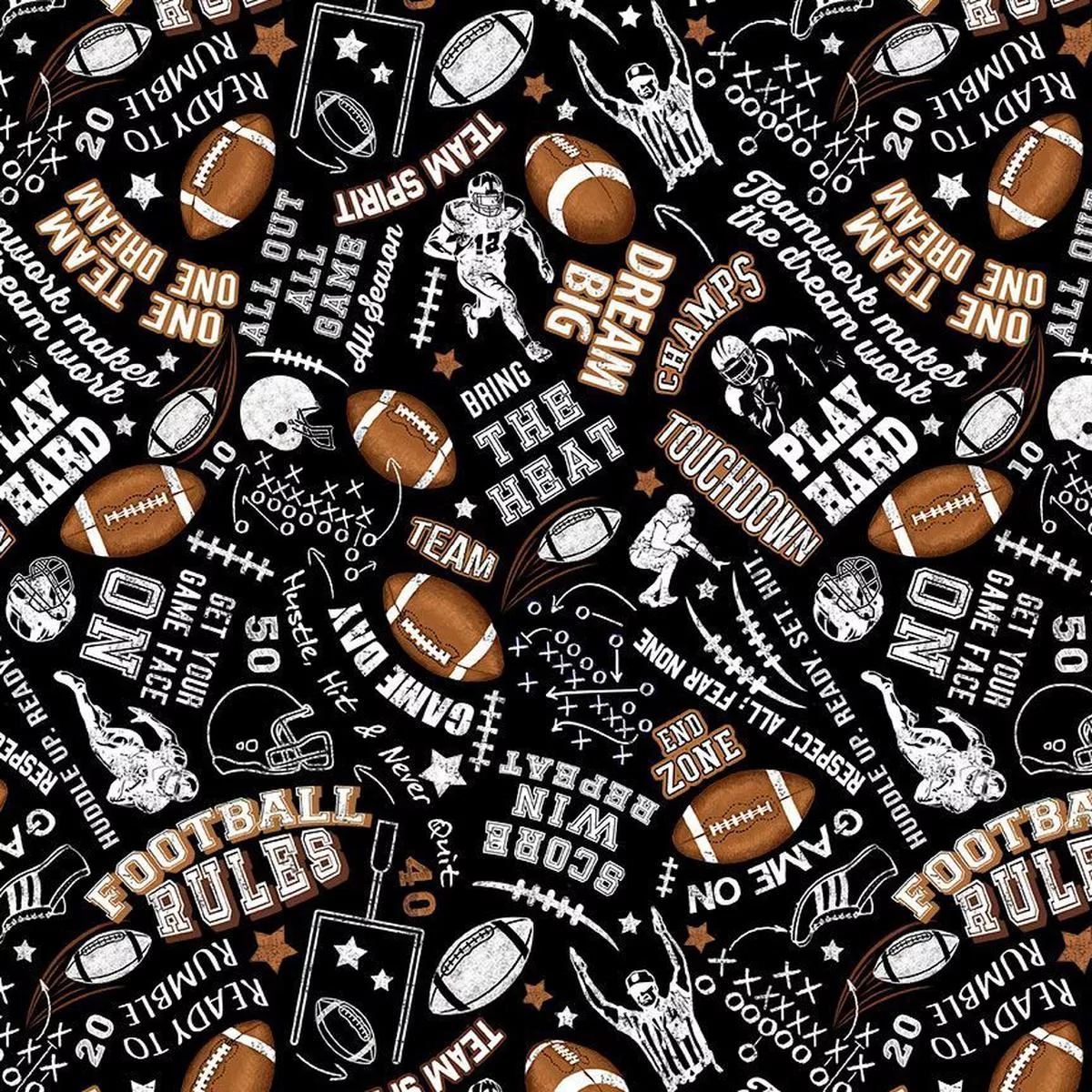 football-rules-timeless-treasures-fabric FOOTBALL RULES TIMELESS TREASURES FABRIC