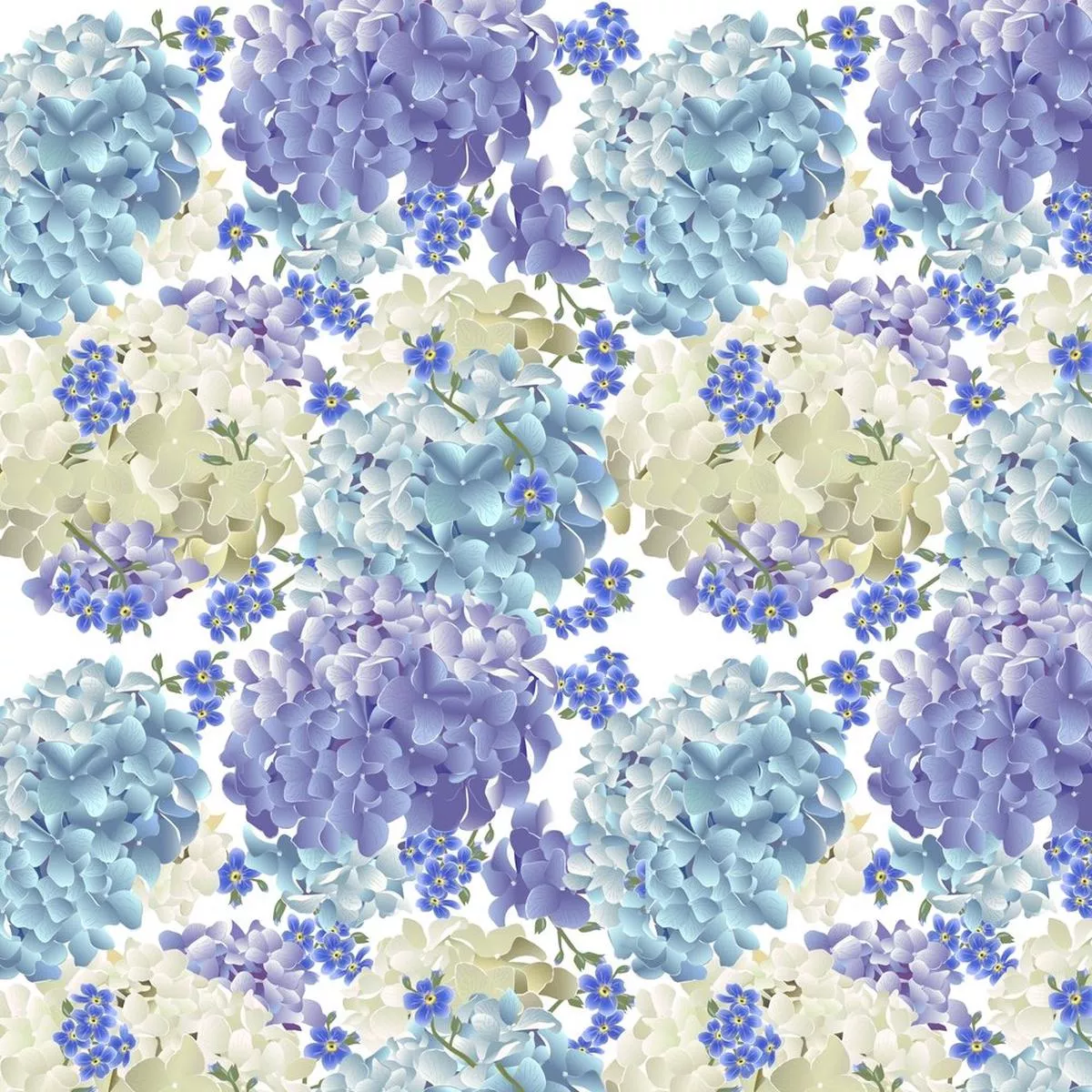 forget-me-nots-floral-fabric-multi Forget-Me-Nots Floral Fabric – Multi