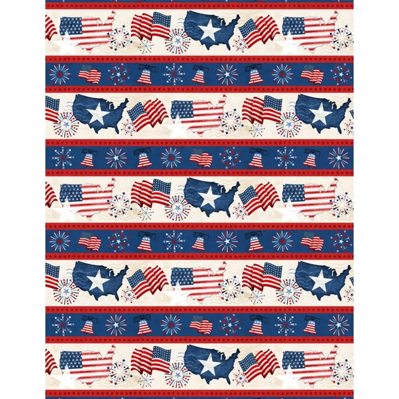 Founding GloryRepeating Stripe MultiCotton Quilting Fabric