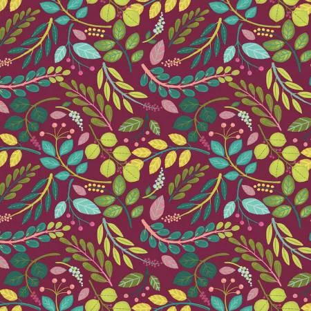 Fragrant Fields Sprigs Maroon