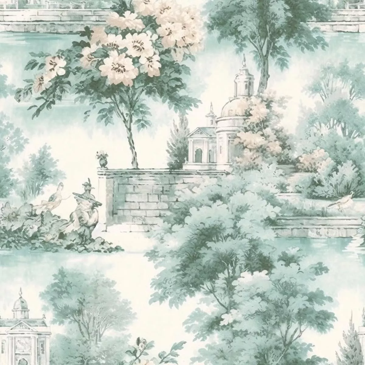 french-country-toile-pattern-1-fabric French Country Toile Pattern #1 Fabric