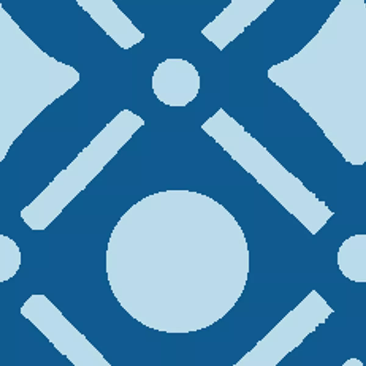 fresh-geo-on-blue-fabric Fresh Geo on Blue Fabric