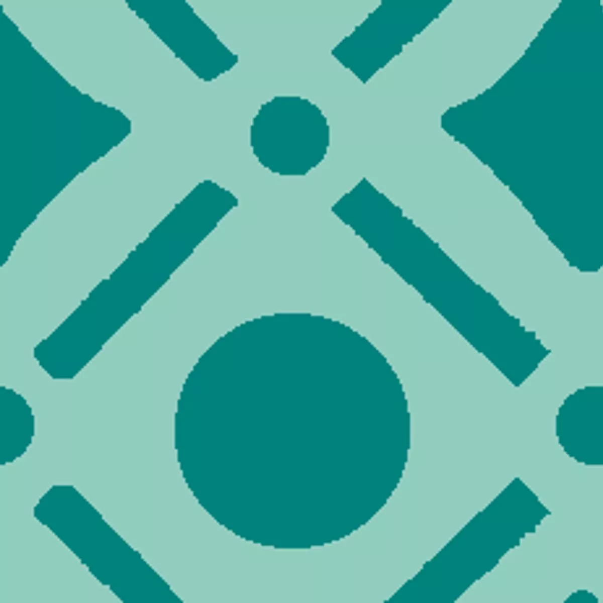 fresh-geo-on-teal-fabric Fresh Geo on Teal Fabric