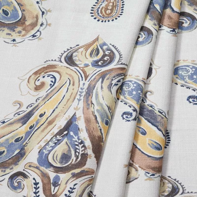 fresh-spice-fabric-by-metre-brown-blue ‘Fresh Spice’ Fabric by the Metre (Brown/ Blue)