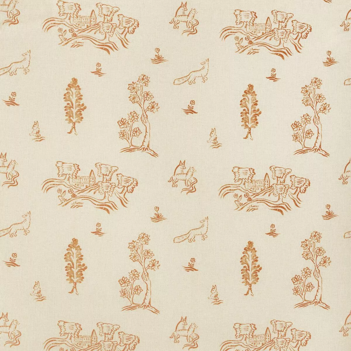 friendly-folk-melon-orange-fabric Friendly Folk Melon Orange Fabric