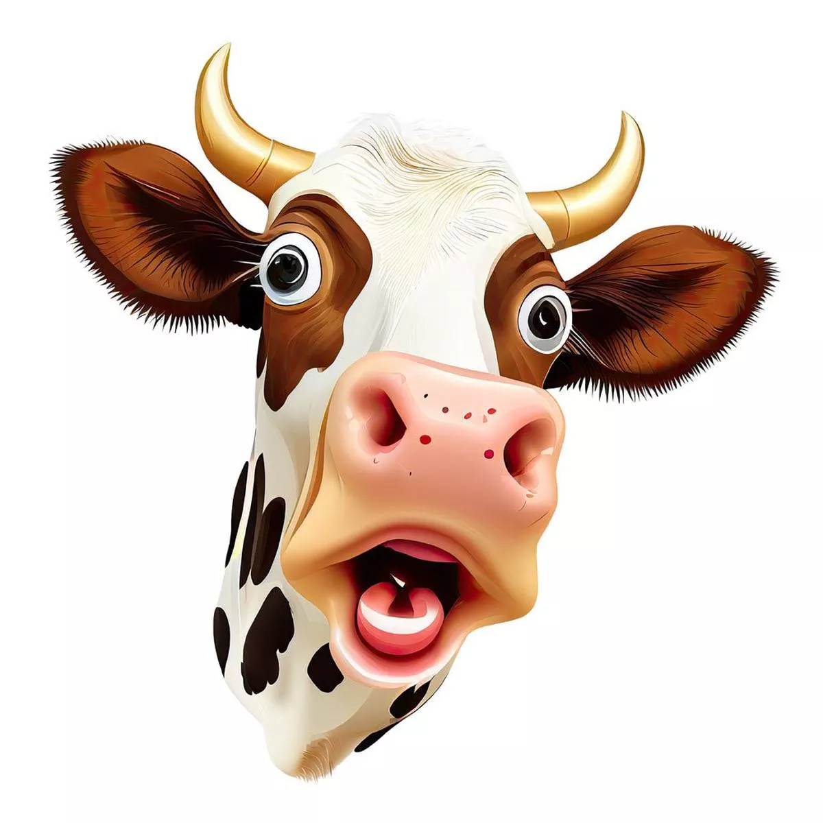 funny-cow-face-5-fabric-panel Funny Cow Face #5 Fabric Panel