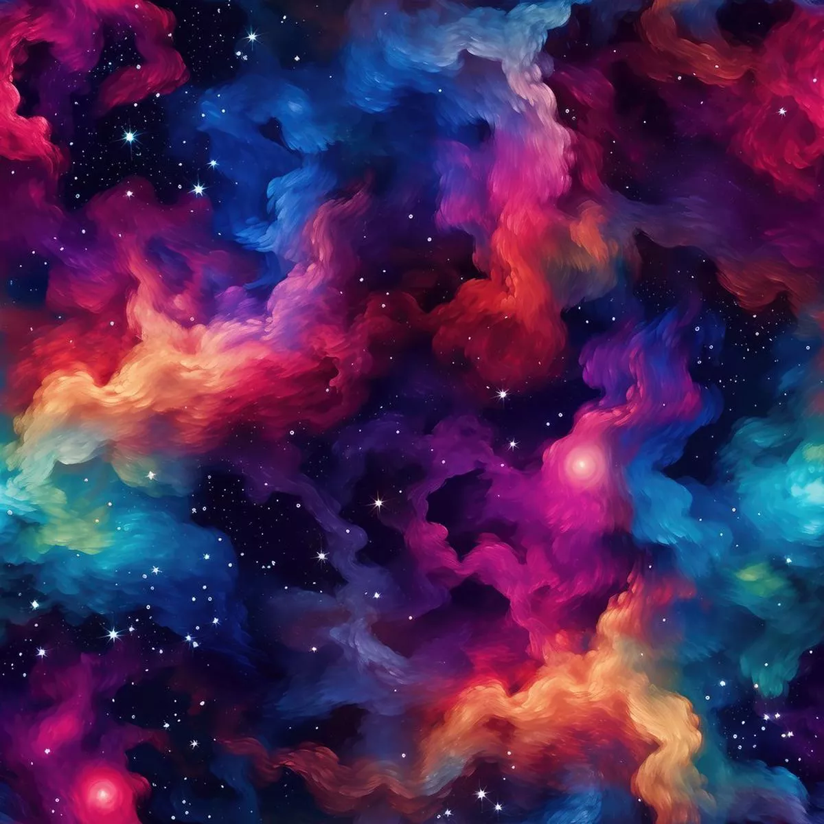 Galaxy Gazing Pattern #9 Fabric