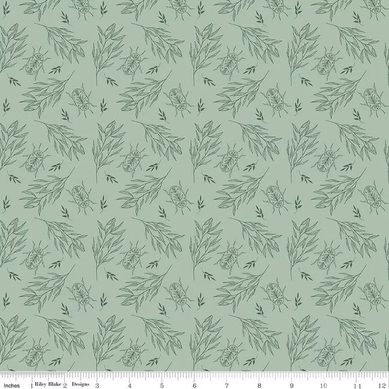Garden Dreams Beetle Sage Fabric