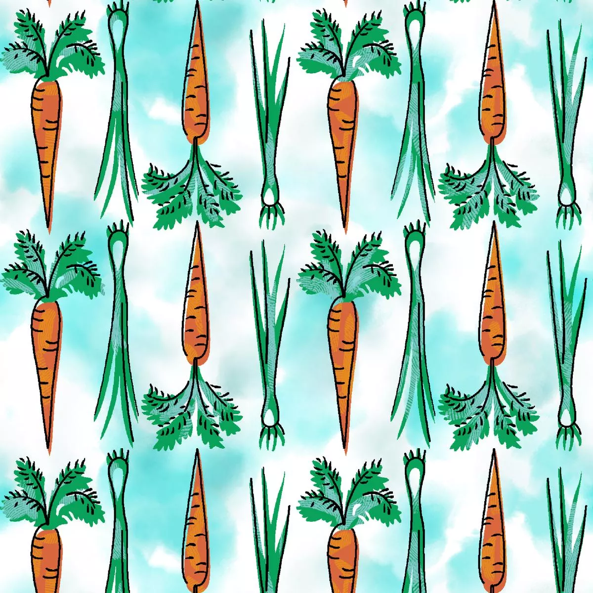 Garden Gathered – Playful Carrot Fabric