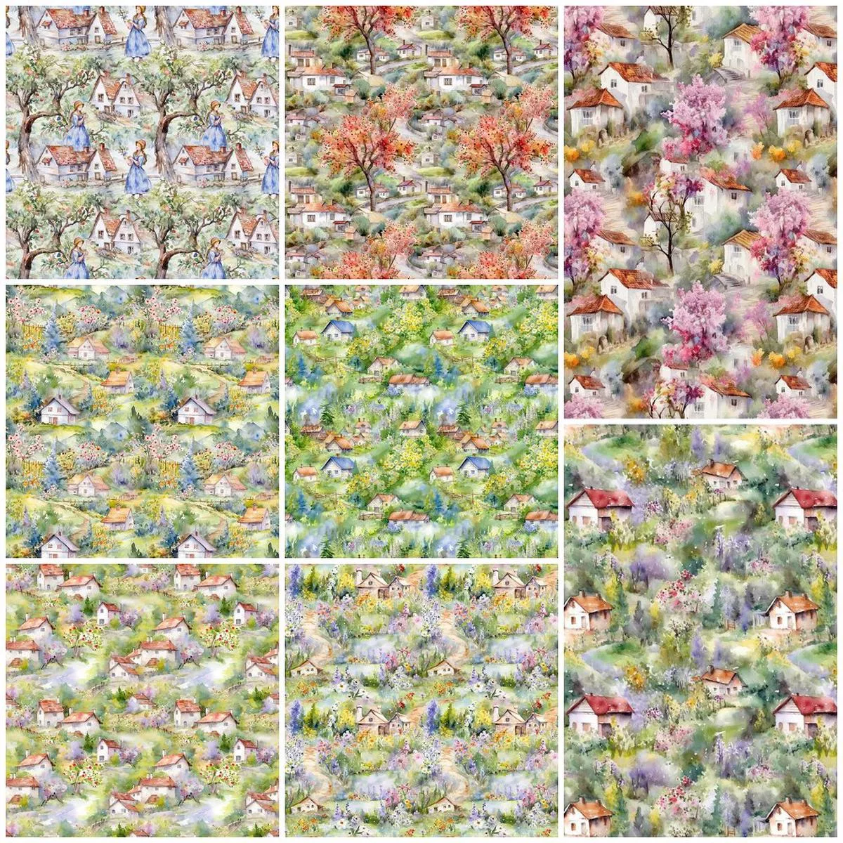 garden-village-fat-quarter-bundle-8-pieces Garden Village Fat Quarter Bundle – 8 Pieces