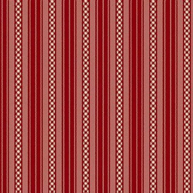 Garnets & Gingham – Textured Stripe Garnet