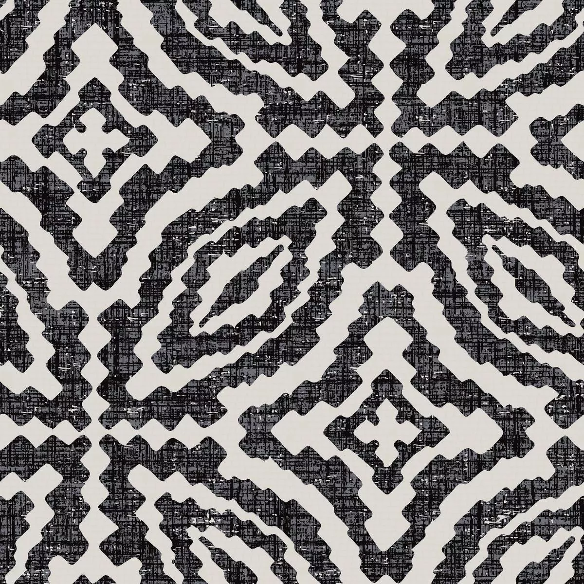 geometric-black-white-tribal-fabric Geometric Black and White Tribal Fabric