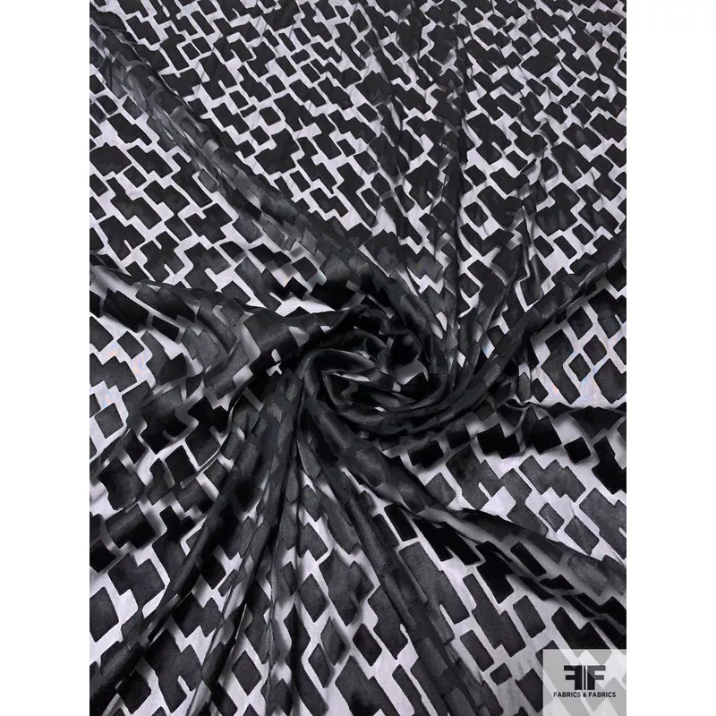 geometric-burnout-silk-blend-chiffon-black Geometric Burnout Silk Blend Chiffon – Black
