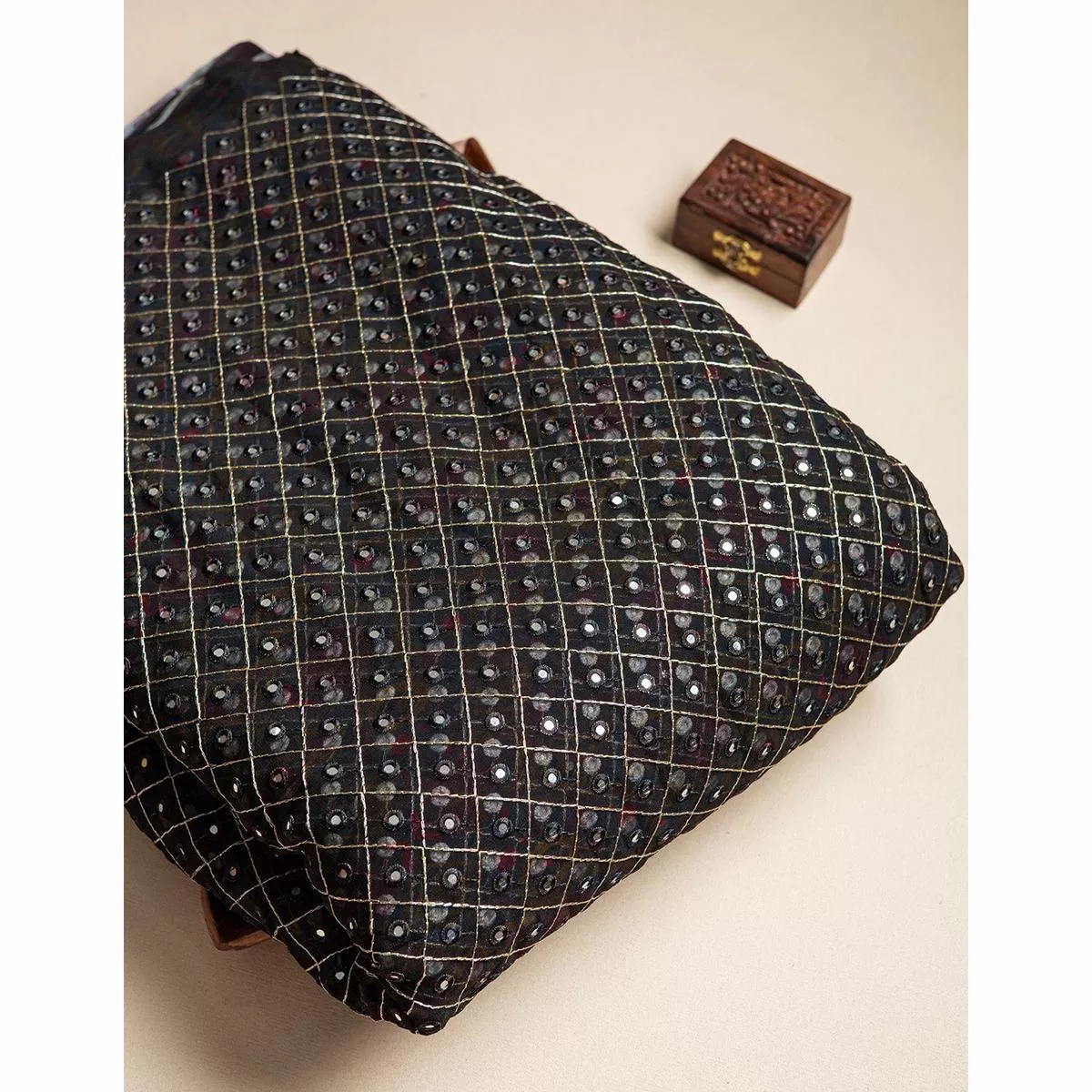 georgette-mirror-work-fabric GEORGETTE MIRROR WORK FABRIC