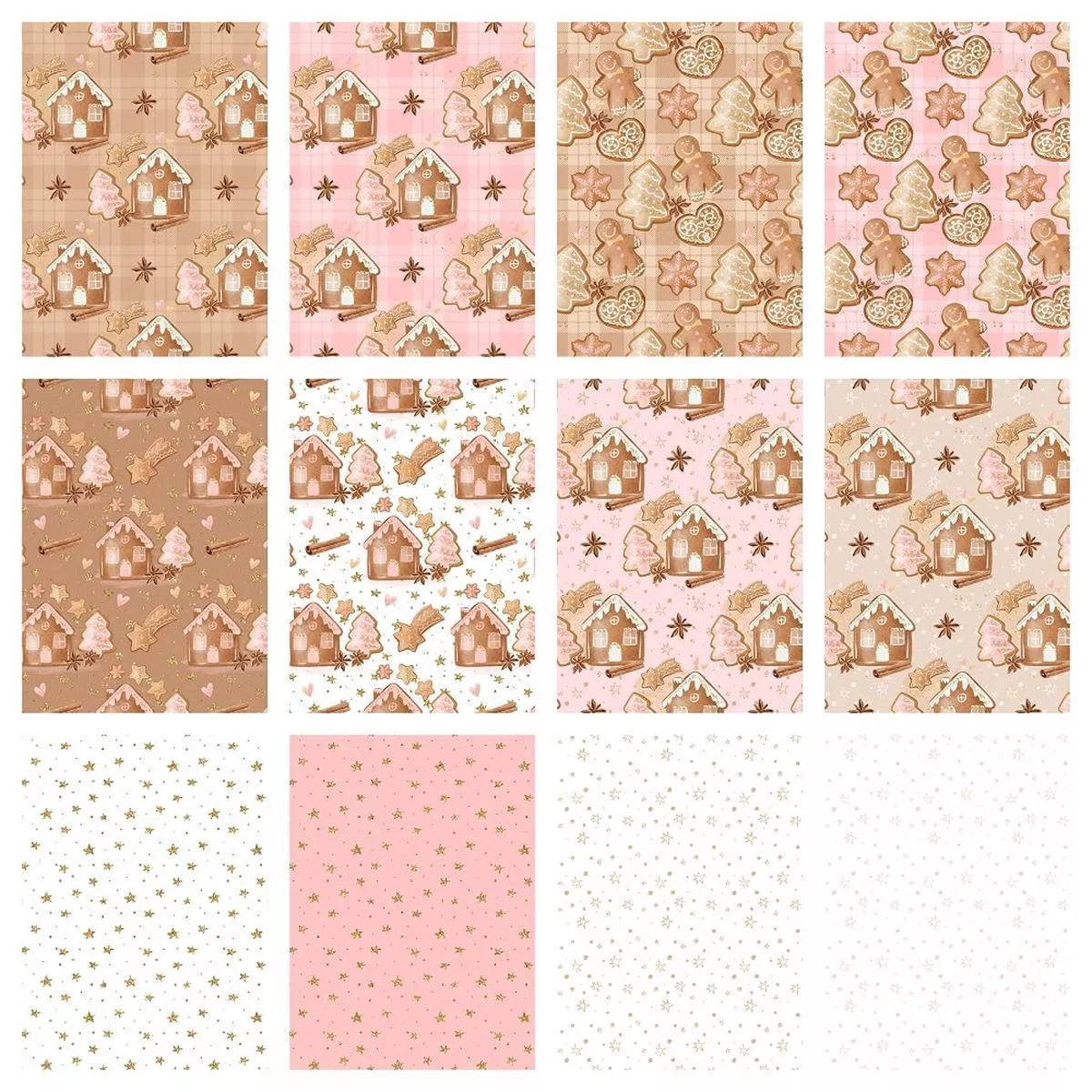 gingerbread-fat-quarter-bundle-12-pieces Gingerbread Fat Quarter Bundle – 12 Pieces