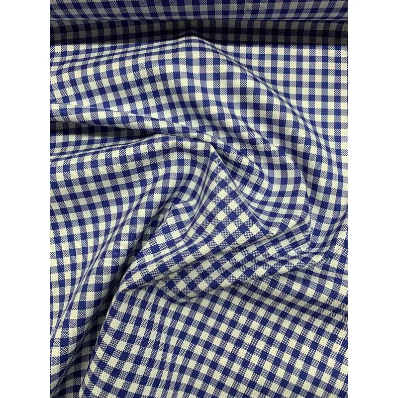 gingham-check-cotton-shirting-blue-white Gingham Check Cotton Shirting – Blue / White