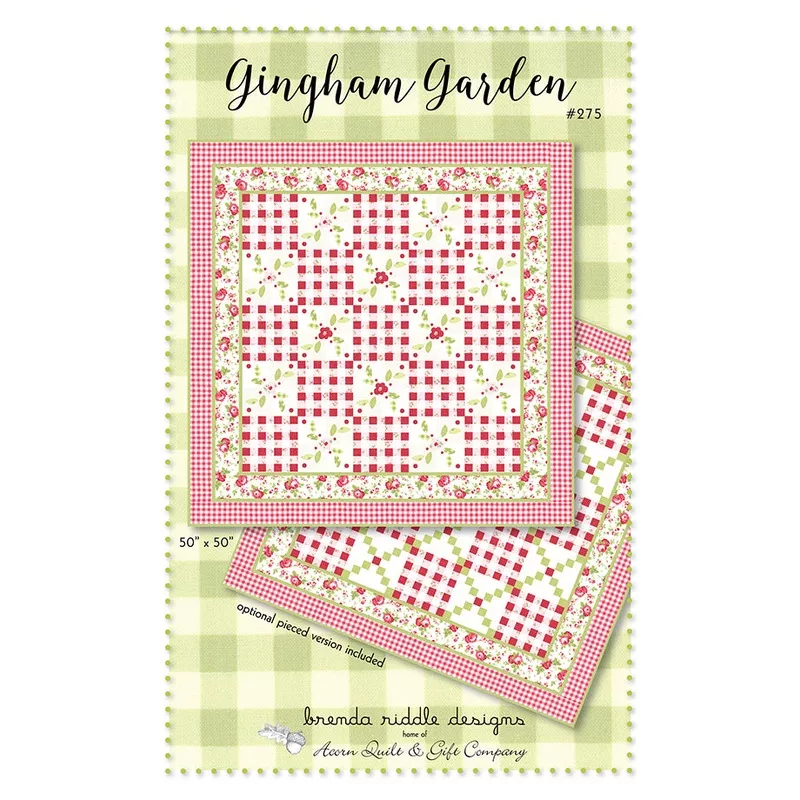 gingham-garden-quilt-pattern-by-brenda-riddle-designs Gingham Garden Quilt Pattern by Brenda Riddle Designs