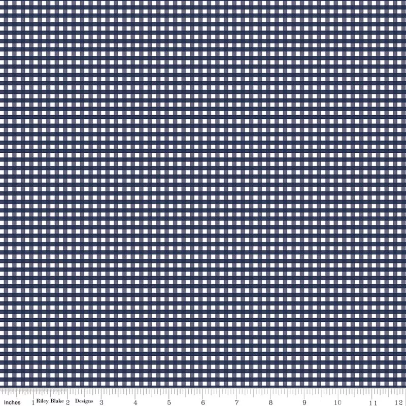 gingham-navy-1-8-gingham-yardage-by-riley-blake-designs Gingham Navy 1/8″ Gingham Yardage by Riley Blake Designs