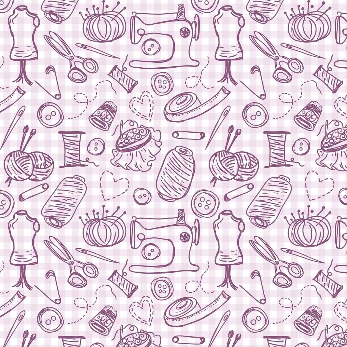 gingham-striped-sewing-fabric-purple Gingham Striped Sewing Fabric – Purple