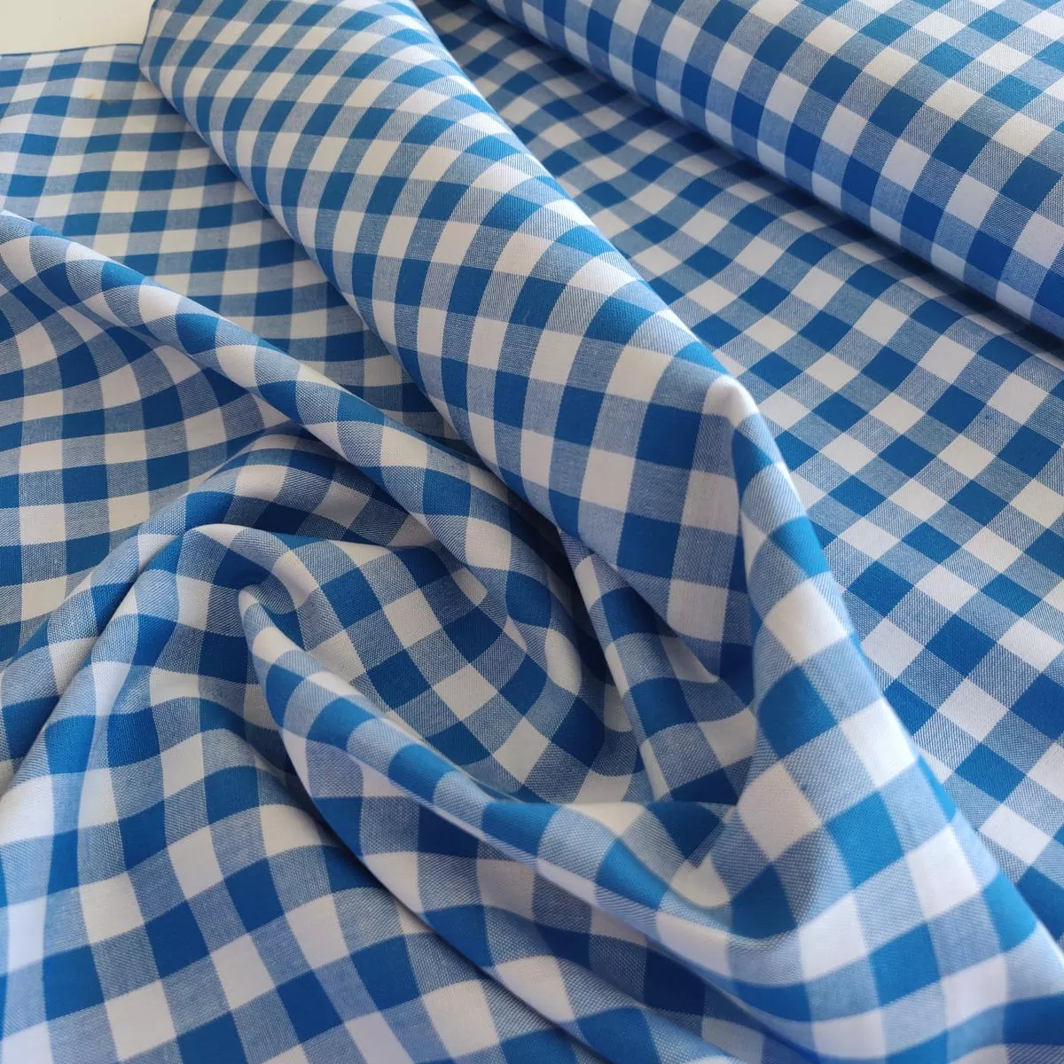 gingham-yarn-dyed-cotton-royal-blue Gingham Yarn Dyed Cotton – Royal Blue