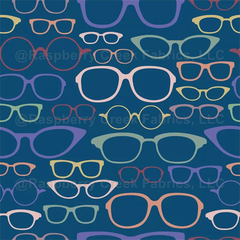 Glasses on Blue