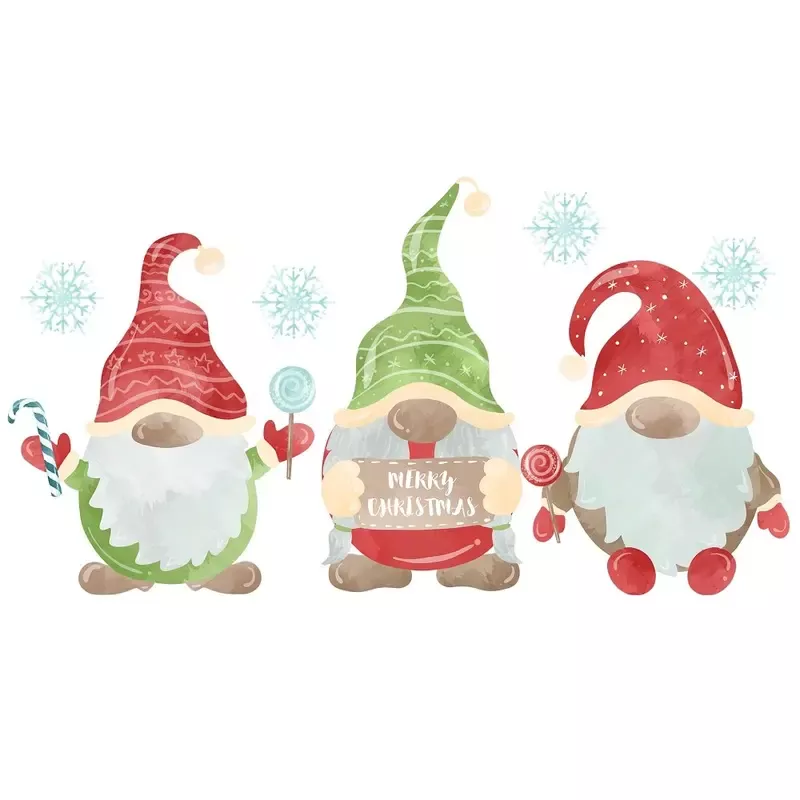 gnomes-christmas-scene-2-fabric-panel Gnomes For Christmas Scene #2 Fabric Panel