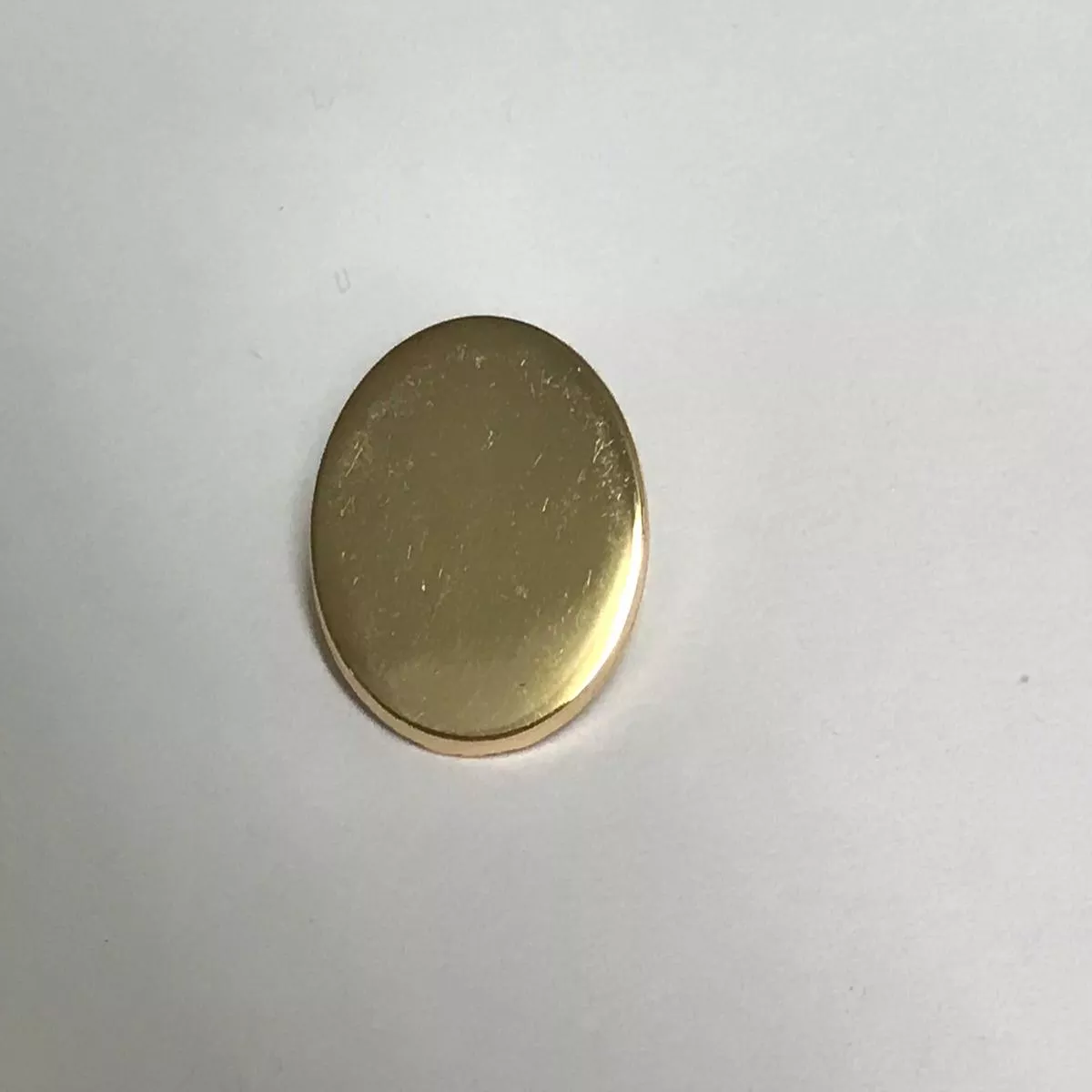 Gold Round Flat Metal Button (3 Sizes to Choose From)