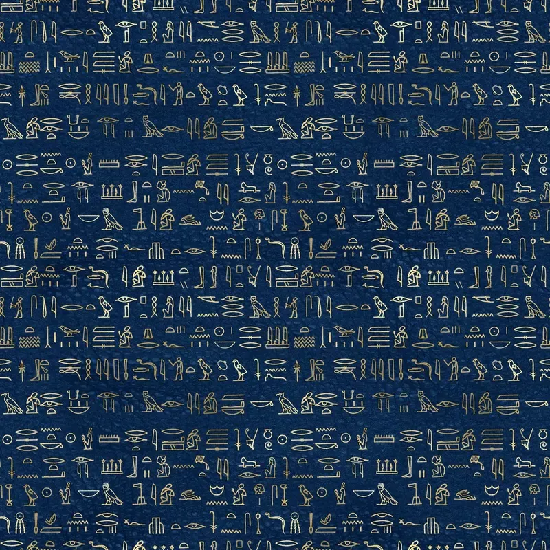 Golden Ancient Egypt Pattern #25 Fabric
