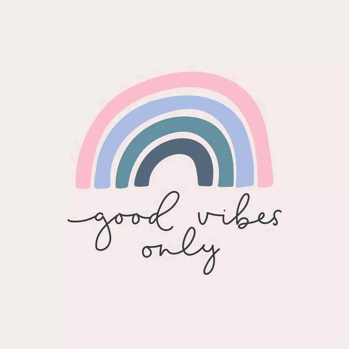 good-vibes-only-rainbow-fabric-panel Good Vibes Only Rainbow Fabric Panel