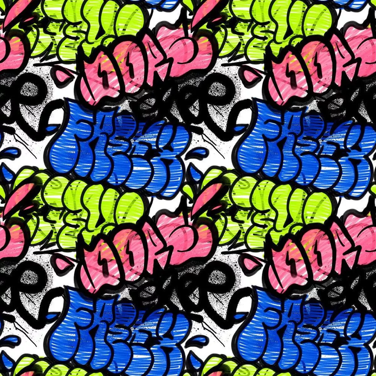 graffiti-pattern-5-fabric Graffiti Pattern #5 Fabric