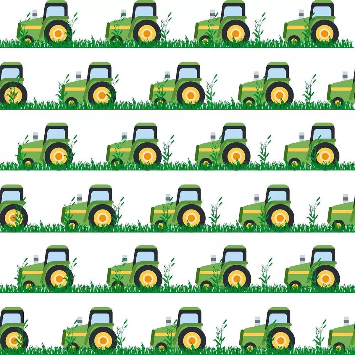 green-tractors-fabric Green Tractors Fabric