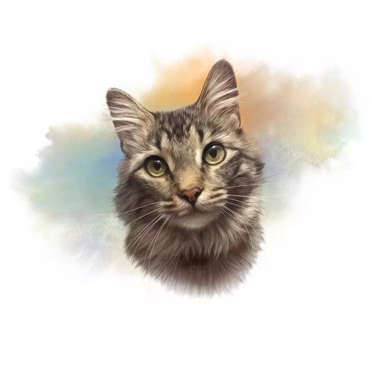 grey-striped-cat-fabric-panel-variation-2 Grey Striped Cat Fabric Panel Variation 2