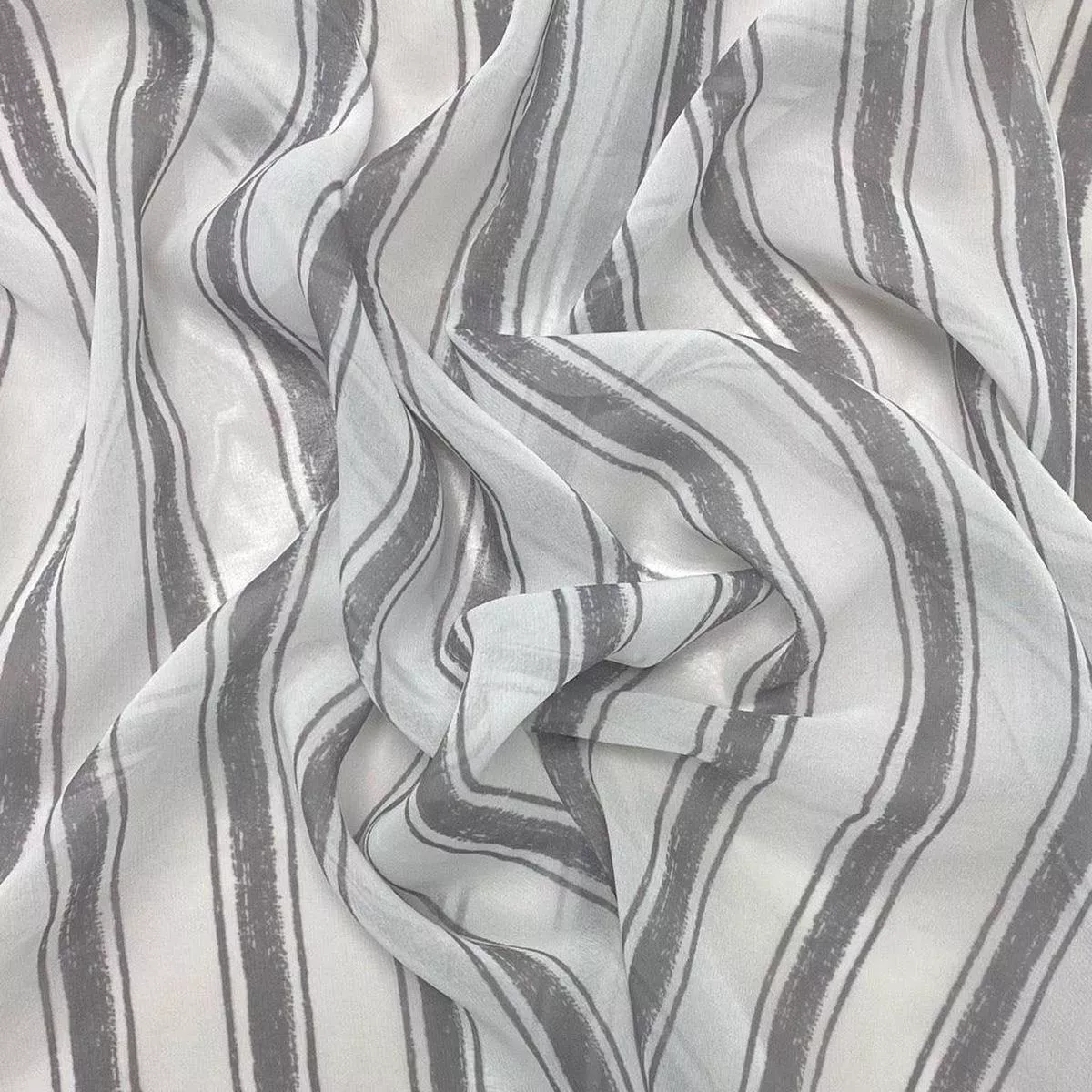 grey-stripes-on-white-chiffon-fabric-3m-pre-cut Grey Stripes on White Chiffon Fabric – 3m Pre-cut