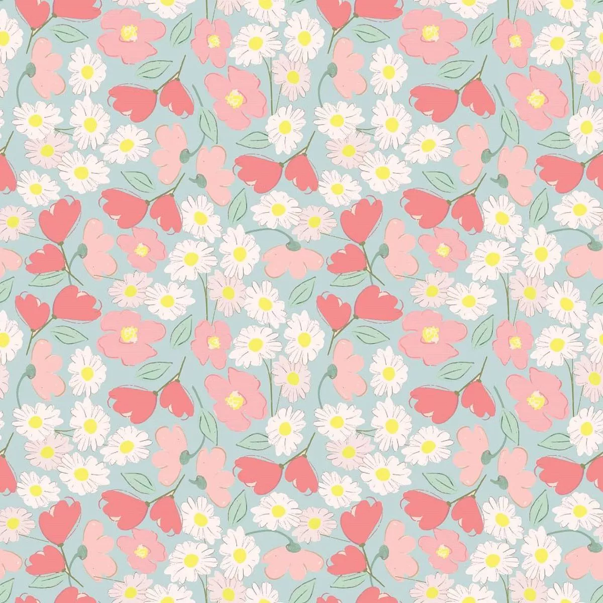 groovy-retro-daisies-2-fabric Groovy Retro Daisies #2 Fabric
