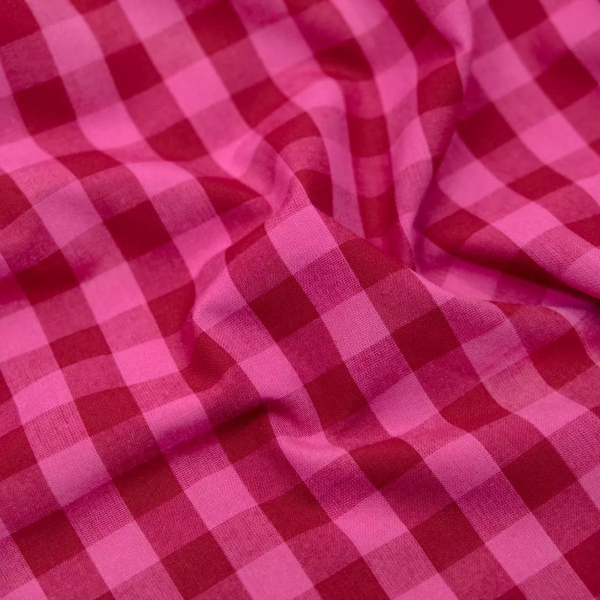 gumball-gingham-cotton-shirting-raspberry-punch Gumball Gingham Cotton Shirting – Raspberry/Punch