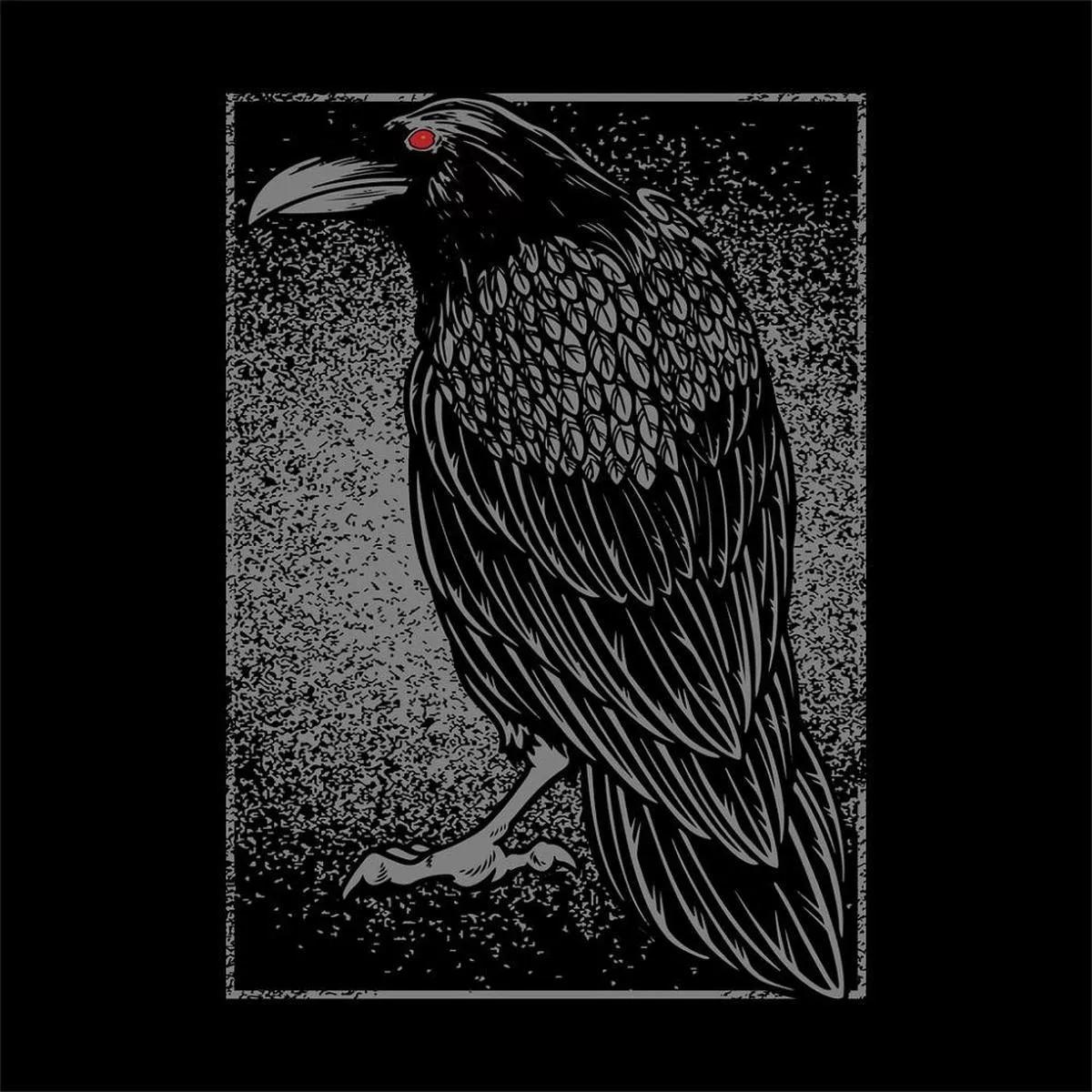 halloween-evil-raven-fabric-panel-black Halloween Evil Raven Fabric Panel – Black