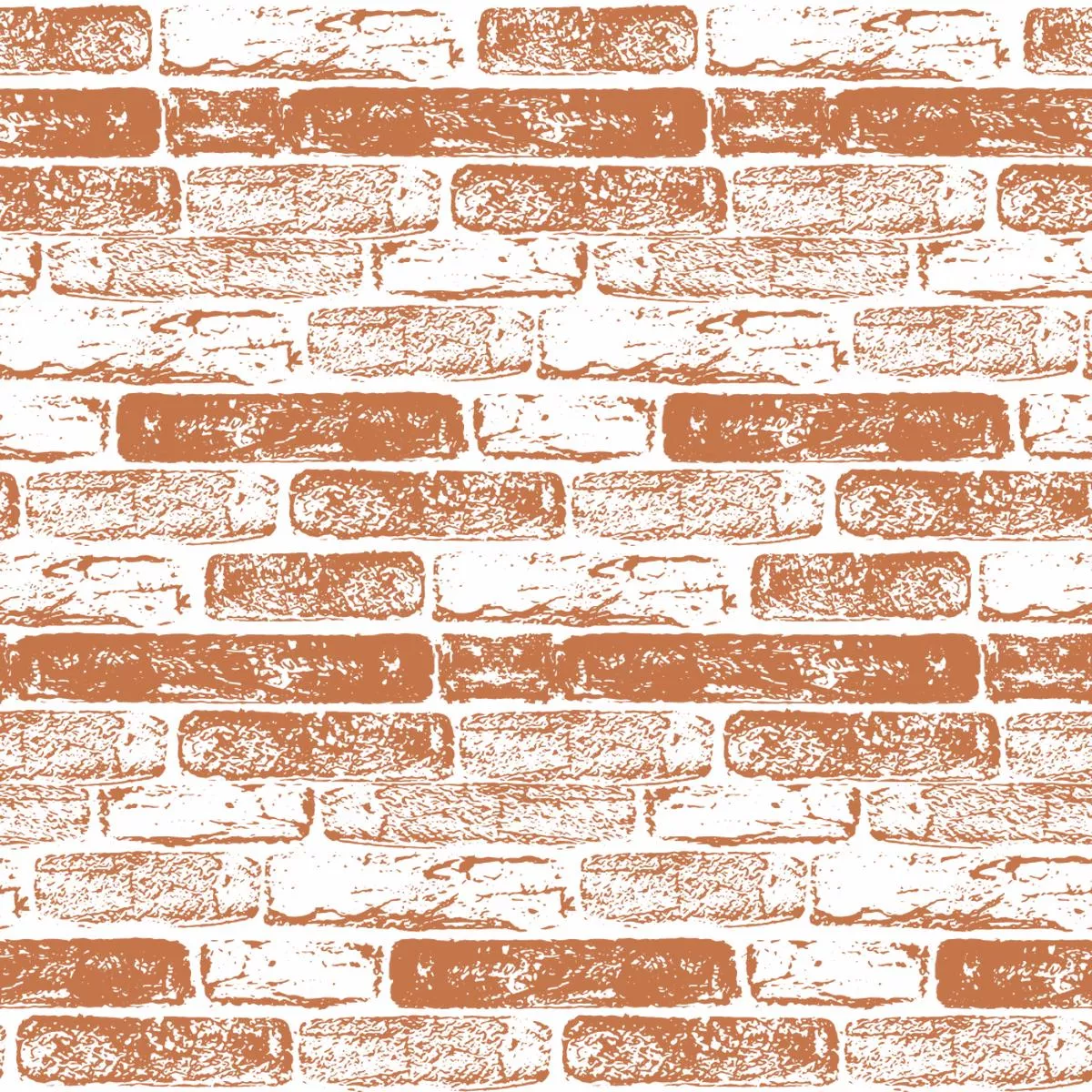 Hand Drawn Brick Wall Fabric – Sienna