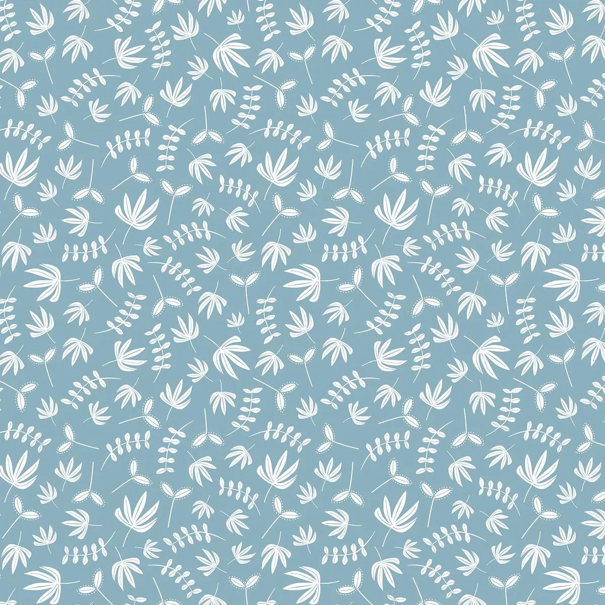 hand-stitched-quilt-fabric-plants-blue Hand Stitched Quilt Fabric Plants Blue