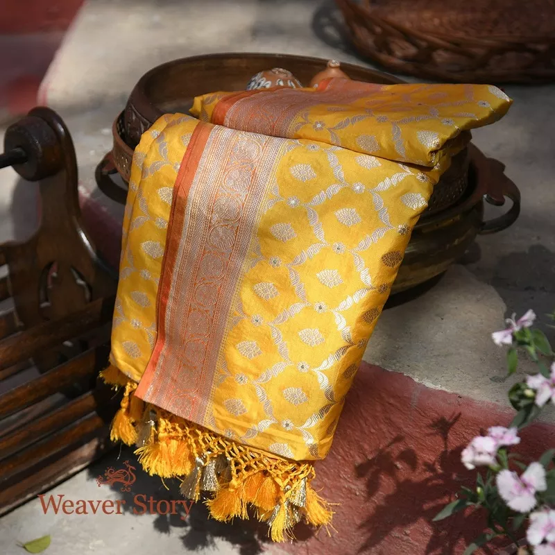 handloom-yellow-cutwork-jangla-dupatta Handloom Yellow Cutwork Jangla Dupatta